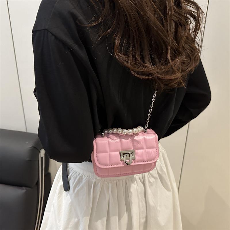 Fashion Texture Lock Mini Chain Small Bag Women's New Versatile Children's Parent-child Model Crossbody Small Square Bag