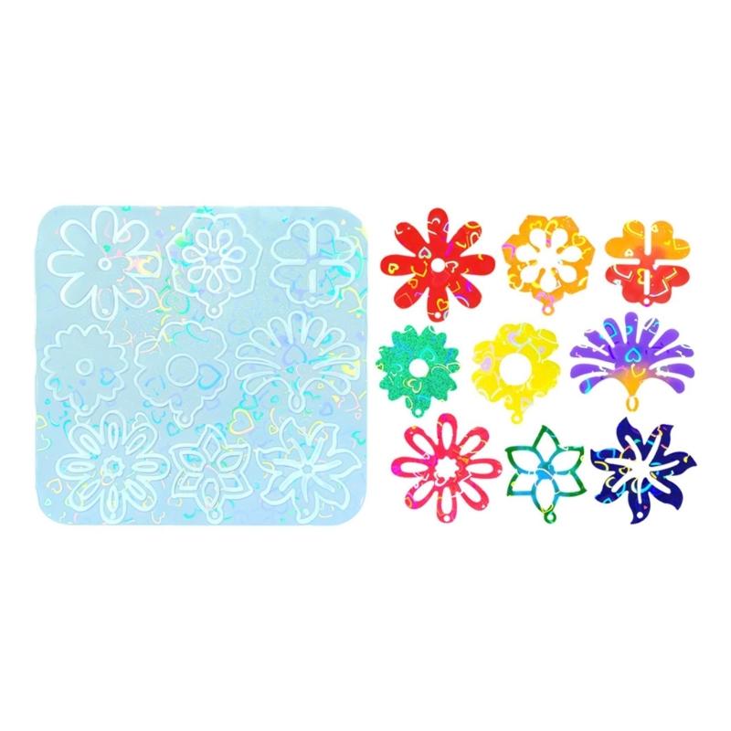 Food Grade Silicone Holographical Resin Mold Craft Sparkling Epoxy Earrings Pendants And Home Decorations