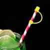 5Pcs Silicone Straw Cover for 8mm Large Diameter Straws Toppers U-Shaped Lanyard Straw Lid Dust-Proof Reusable Straw Protector for Glass Stainless