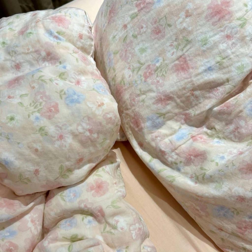 A-Class Cotton Duvet Cover: Double Layer Gauze for Fresh & Simple Style, Fits Single/Double Beds