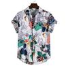 Camicia da uomo hawaiana Stampa moda mare Manica corta Abbigliamento da uomo Moda Collo a revers Bottoni Top T-shirt Nuova camicia da uomo