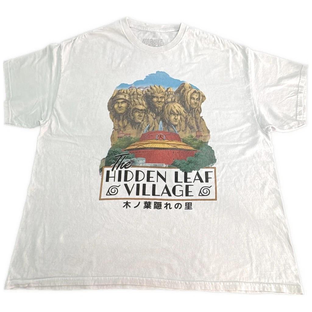 Naruto Shippuden Hidden Leaf Village Graphic T-Shirt 2XL White 2XL