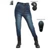 New Motorcycle Jeans for Women, Cordura Tear-resistant Retro Casual Cycling Pants, Four-season Locomotive Drop-proof Pants