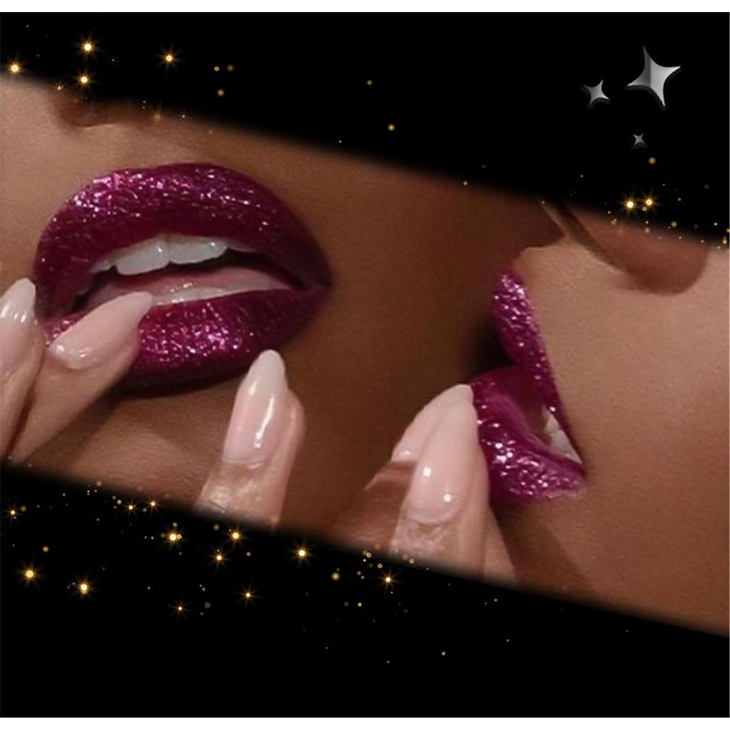 MLSMILE Non-Stick Matte Lipstick Sparkling Diamond Lipstick Lipstick Halloween Dark Vampire Makeup