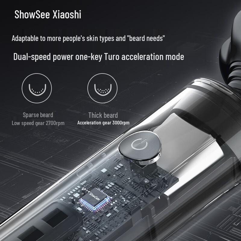 ShowSee Smart Rotary Electric Shaver CN plug (adapter included)
