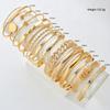 15 Pcs Retro Gold Color Minimalist Bangle Set for Women Fashion Chic Geometric Knotted Bracelets Daily Party Jewelry Gifts 2026