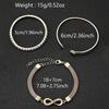 4-teiliges Luxus-Damenuhr-Set Trendige Mode mit Strasssteinen Römischen Ziffern Rundes Zifferblatt Quarz Uhr Armband-Set Perfektes Geschenk