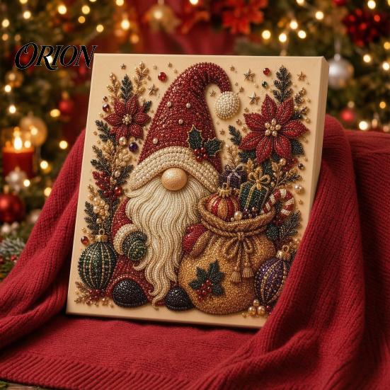 Artistic Relaxation Activities Christmas Faux Pearl Art Kit, Tree Wreath Painting DIY Craft Projects Sparkling Diamond Kit for Adults, Holiday