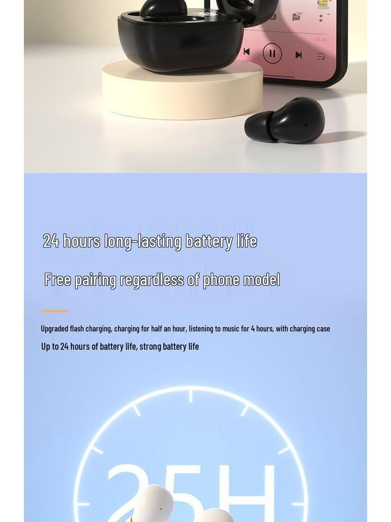 SK19 Ultra-Small Noise-Cancelling Bluetooth Sleep Earbuds