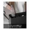 Yamazaki Jitsugyo 10355 Separation dust box that can hold supermarket and convenience store lunch boxes, black W46.3 x D15.8 x H32cm, tower trash