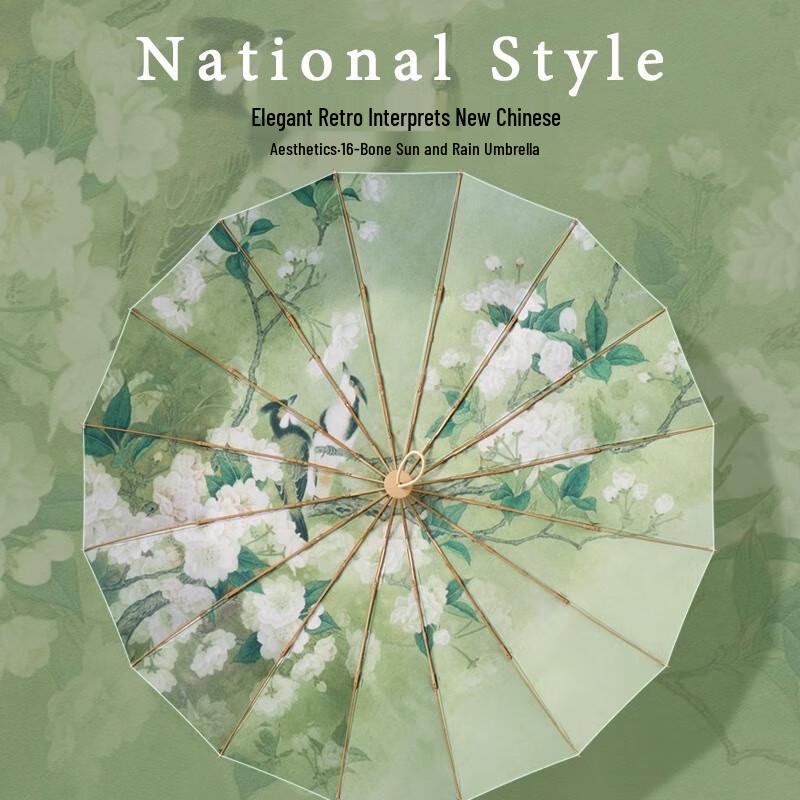 MAYDU Three-Fold 16-Rib UV Protection Umbrella