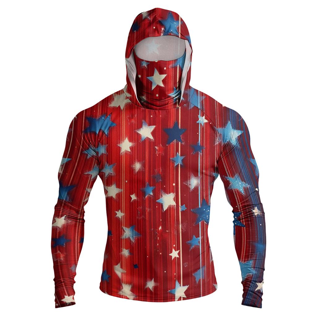Camisa Casual con Capucha y Hombros Caídos de Manga Larga para Hombre