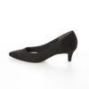 Pitti PDAM43002 Women's Black Suede Pumps, Size 24.0 cm