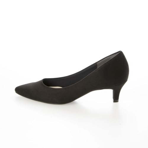 Pitti PDAM43002 Women's Black Suede Pumps, Size 24.0 Cm