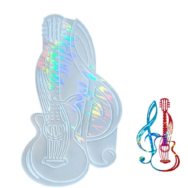 High Quality Silicone Guitar Note Wall Art Mold For Making 3D Guitar Note Wall Art With Stereoscopic Resin Effect 1