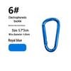 D-Shaped Aluminum Alloy Carabiner with All-Black Electrophoretic Finish (Sizes 4-8)