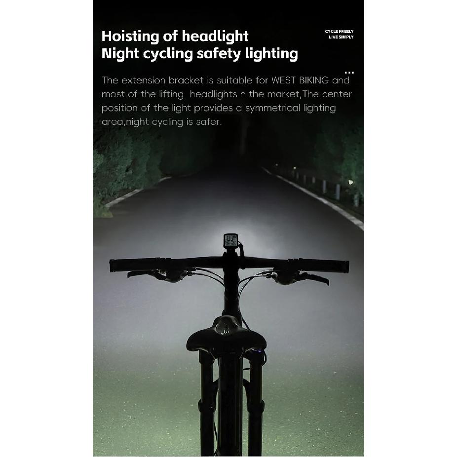WEST BIKING Fahrradlenker Computerhalterung Nylon Halterung MTB Rennrad Lenkerverlängerung Basis für Garmin Bryton Wahoo