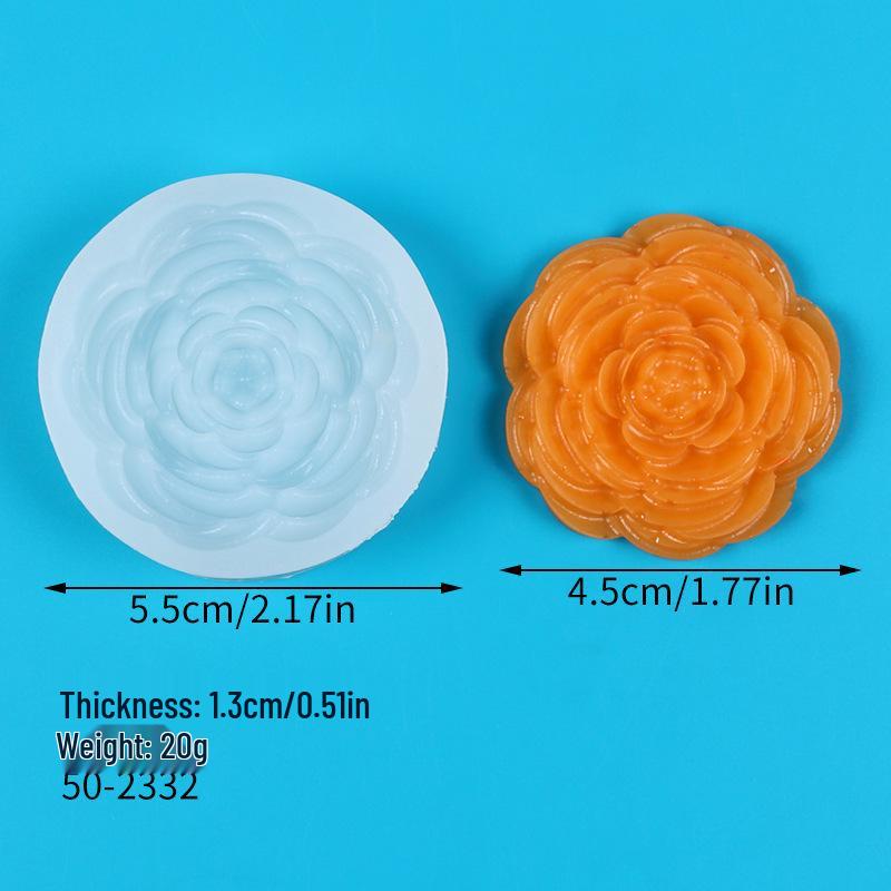 3D Peony & Rose Flower Silicone Mold for Candles, Diffusers, Soaps, and Epoxy Crafts