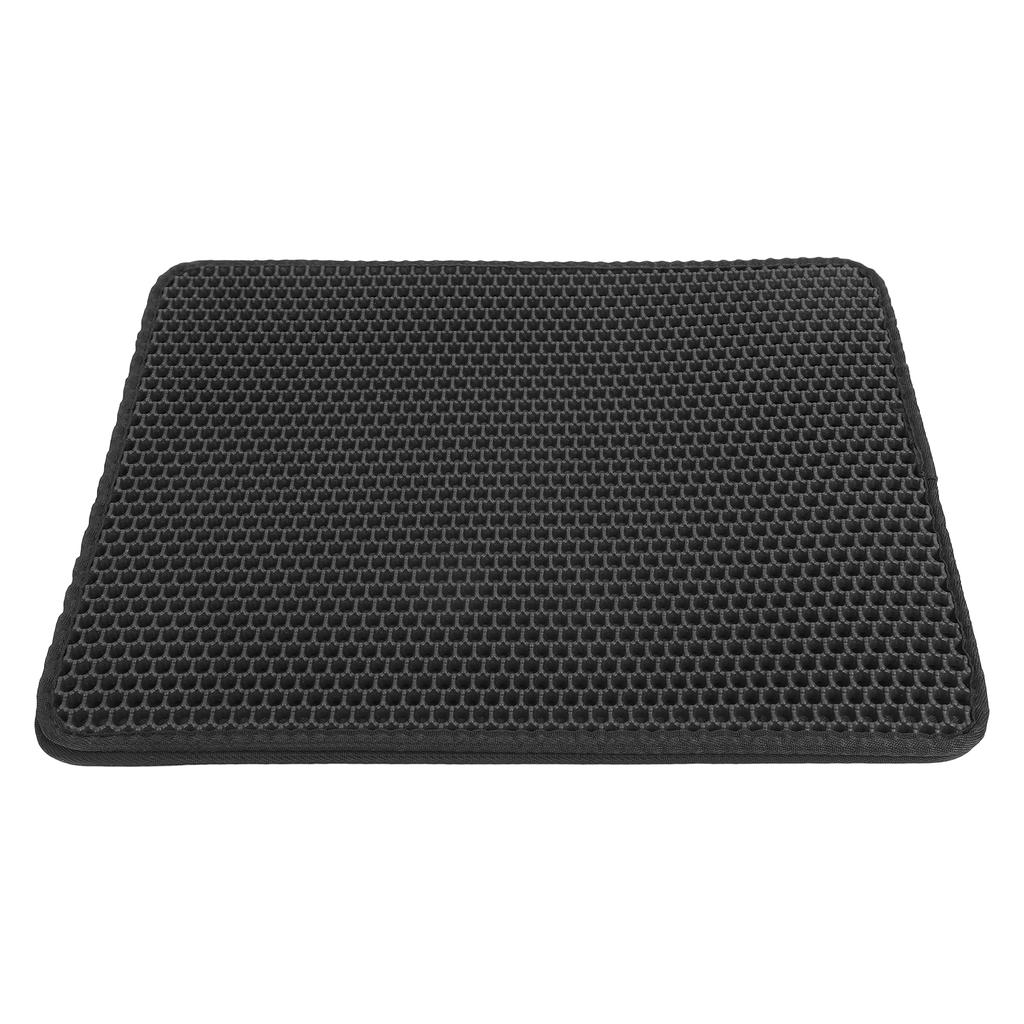 Double Layer Cat Litter Trapping Mat AntiSlip Pet Urine Proof Scatter Control Pad(M )