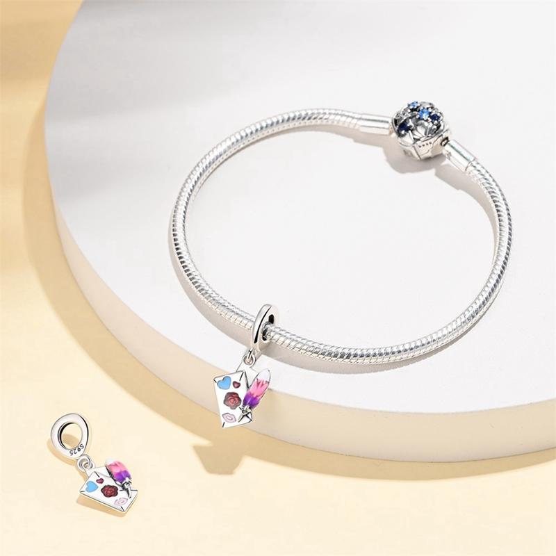 100% Copper Charms Pendants Fit Original Bracelet Diy Beads Dog Love Letter Cupid Love Lock Angel Butterfly