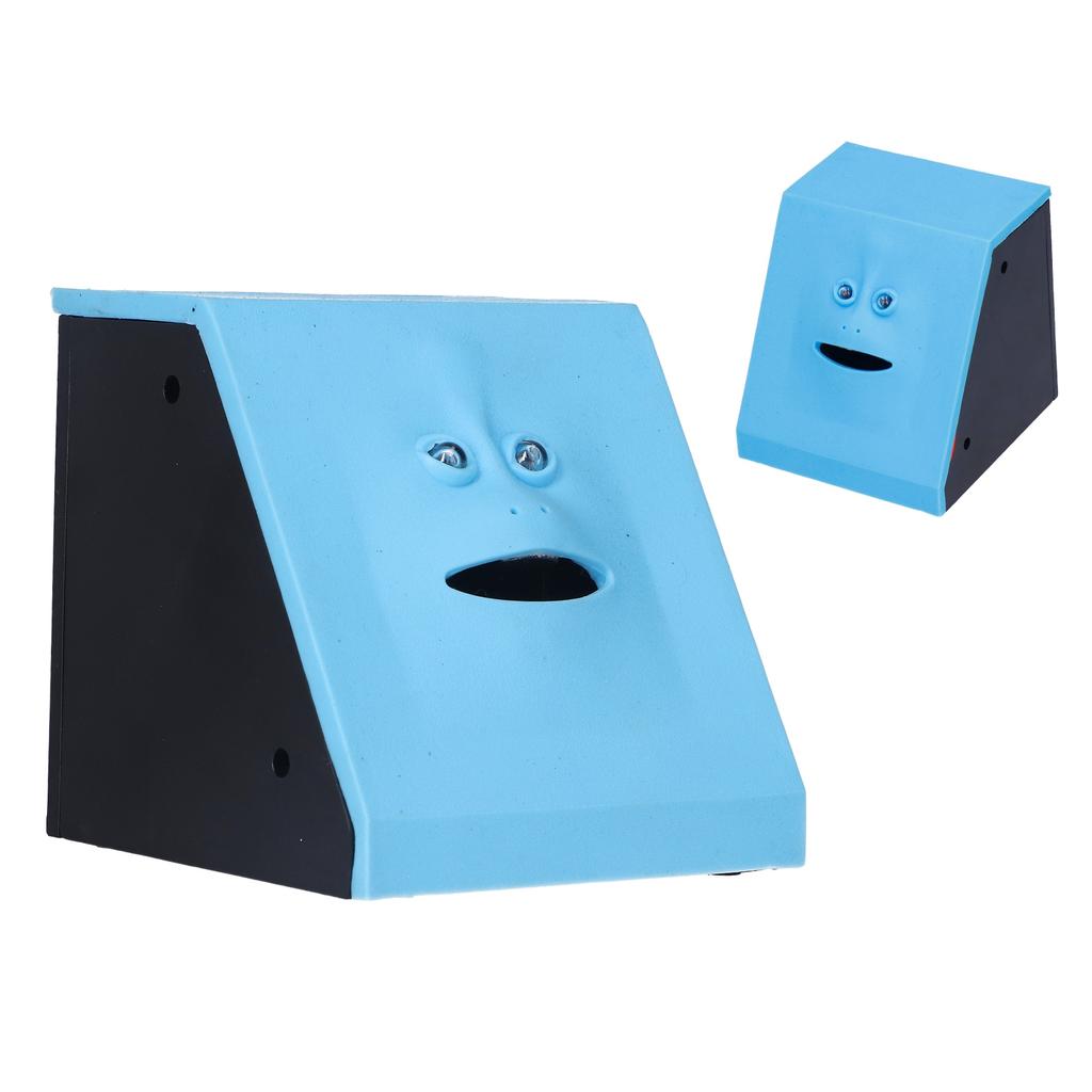 Kids Electronic Money Saving Bank Face Automatic Eating Coin Money Bank Box for ChildrenBlue