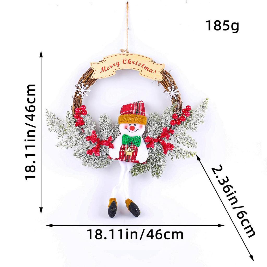 Fresh Christmas Wreath for Window and Door Display Decorations
