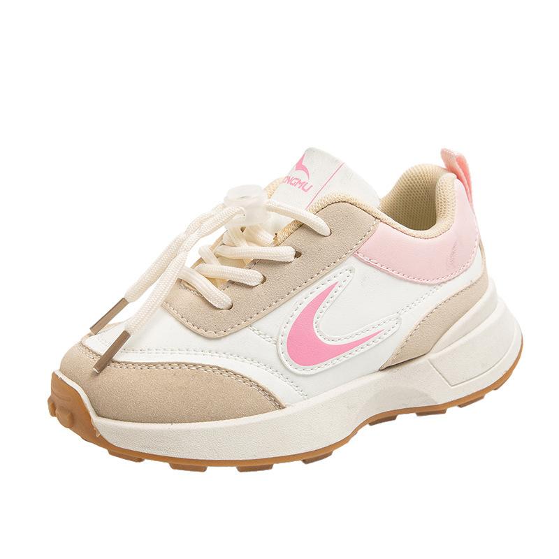 2025 Spring and Autumn New Outdoor Girls' Sports Shoes Children's Sports Shoes Draw Buckle Boys' Casual Sports Shoes