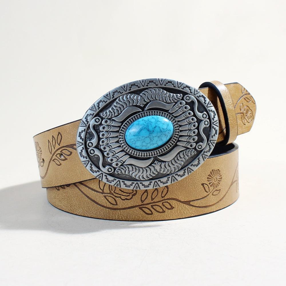 Western Denim Bohemian Belt Male Vintage Court Belt Unisex