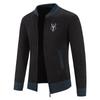Men's Knitted Baseball Collar Cardigan: Thick Velvet, Long-Sleeved, Embroidered Winter Sweater Jacket.