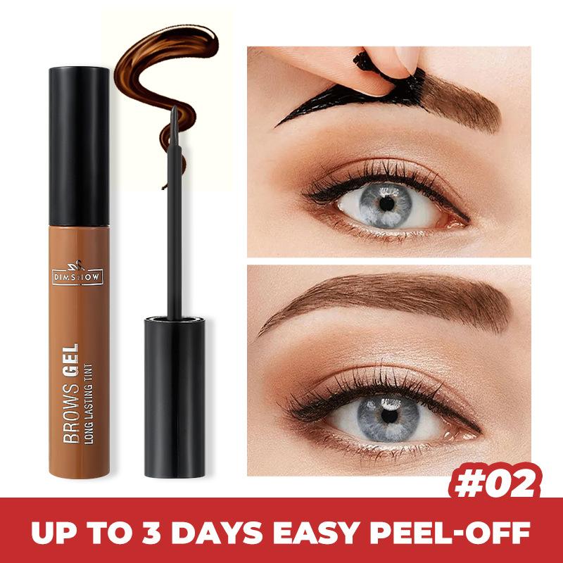 Dimshow Peel Off Tattoo Brow Eyebrow Gel Long Lasting Non-Smudge Waterproof Sweat Proof Eyebrow Tint Makeup Cosmetics