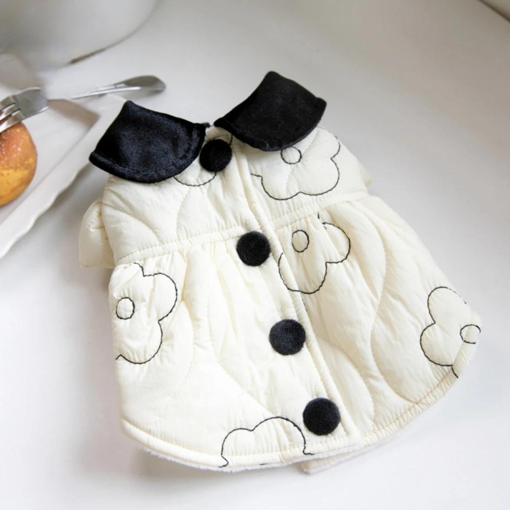 Autumn Winter Pet Plush Lapel Coat Dog Warm Coat Pet Skirt Clothes Teddy Clothes Designer Dog Clothes Dog Clothes for Small Dogs