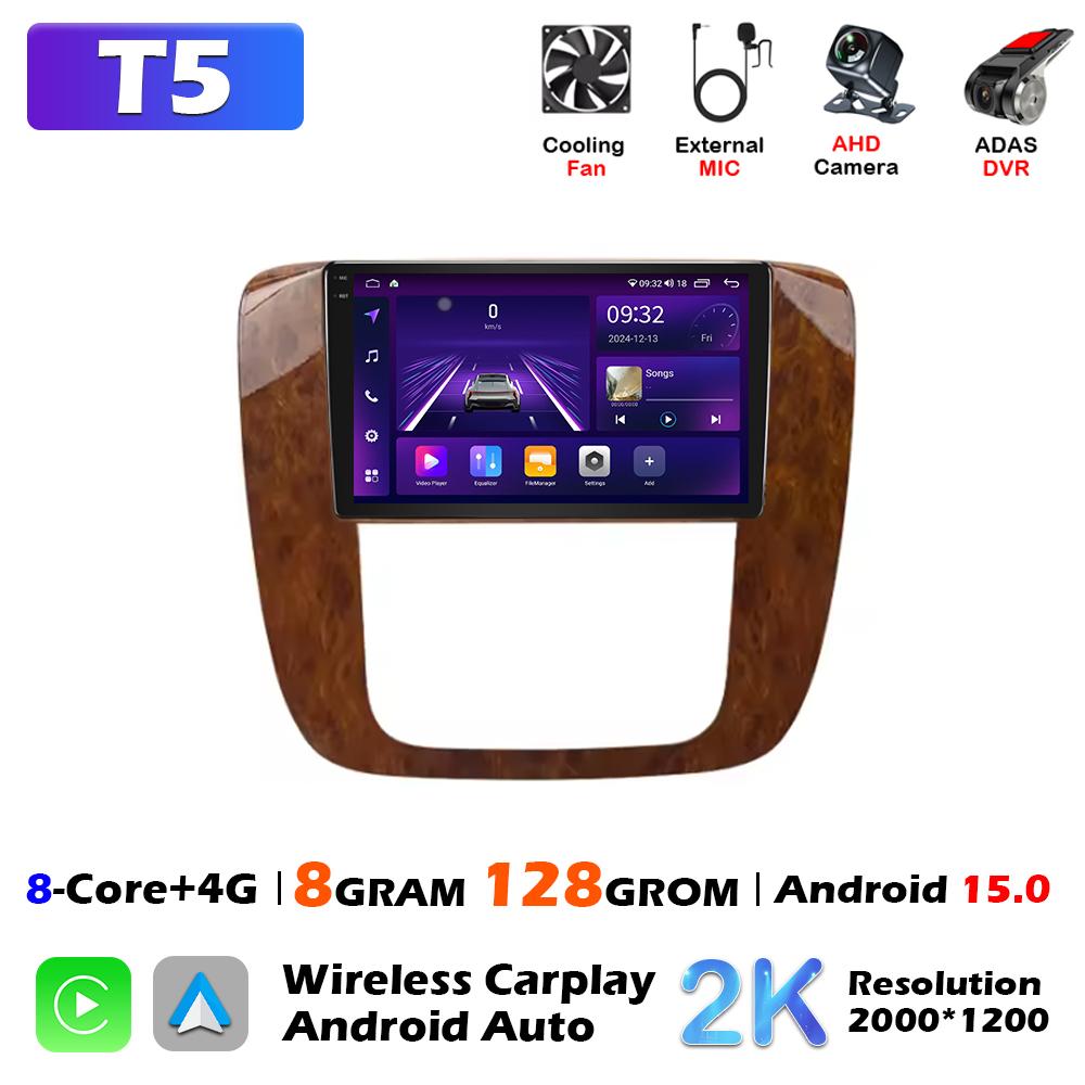 Android 15 Car Radio For GMC Yukon Sierra Chevrolet Tahoe 2007-2012 Carplay Multimedia Video Player Navigation GPS Stereo WIFI4G Anj123