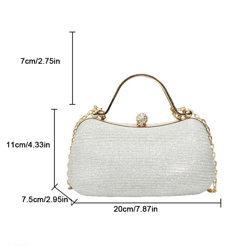 Ladies Fashion Shoulder Bag, Gorgeous Large Capacity Ladies Evening Bag, Glossy Compact Retro Ladies Handbag