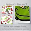 3-delige Kerst Grinch Beddengoed Sets Voor Alle Maten Nieuwe 3D Geprinte Bedsprei Dekbed Dekbedovertrek Kussensloop Slaapkamer Decoratie