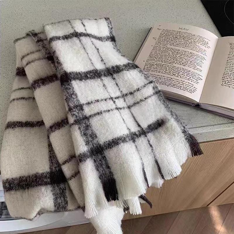 

1pcs New Soft Winter Women s Cashmere Scarf Wearable Blanket Multi-style Warm Tassel Scarf Thickened Wrap Shoulder Cape
