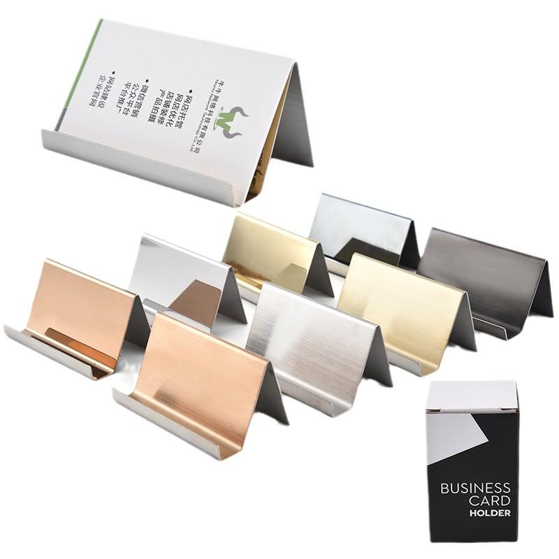 304 Stainless Steel Business Card Holder and Phone Stand
