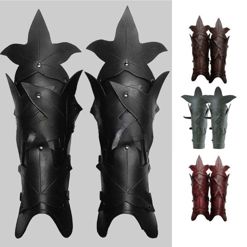 1 Pereche Apărătoare Braț Gotică Ajustabilă Cosplay Mănuși de Braț Medievale pentru Bărbați Femei Vintage Joc de Rol Petrecere Armură Apărătoare Braț