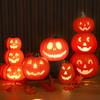 Halloween Gresskarlykt Skummel Lysende Gresskarfigur Glødende Dekorativt Gresskar med LED-lys for Spøkelseshus Halloween Hjem Hagedekor