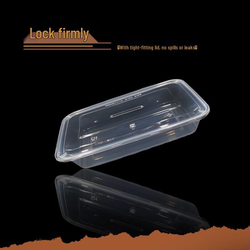 Jiwanggu 1750ml Rectangular Disposable Food Containers (150 Sets)