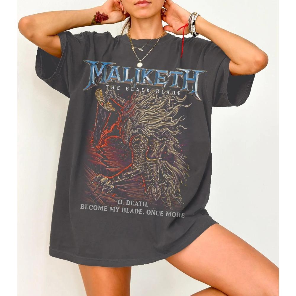 

Maliketh Retro T-shirt Black Blade 90s Pirated Design Retro Gamer Gift Soulful Game Peripheral S