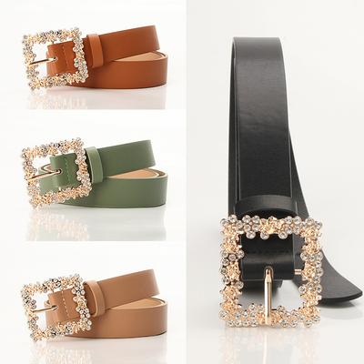 Fashionable Classic Alloy Pin Buckle Women's Belt New Decorative Pants and Skirts Versatile Fashion Pu Leather Belt