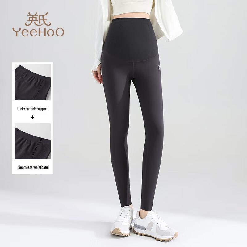 YEEHOO Maternity Seamless High-Elastic Shark Yoga Leggings