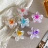6cm Acryl Farbverlauf Frangipani Haarspange Damen Koreanisch Süß Haifischclip Haaraccessoires