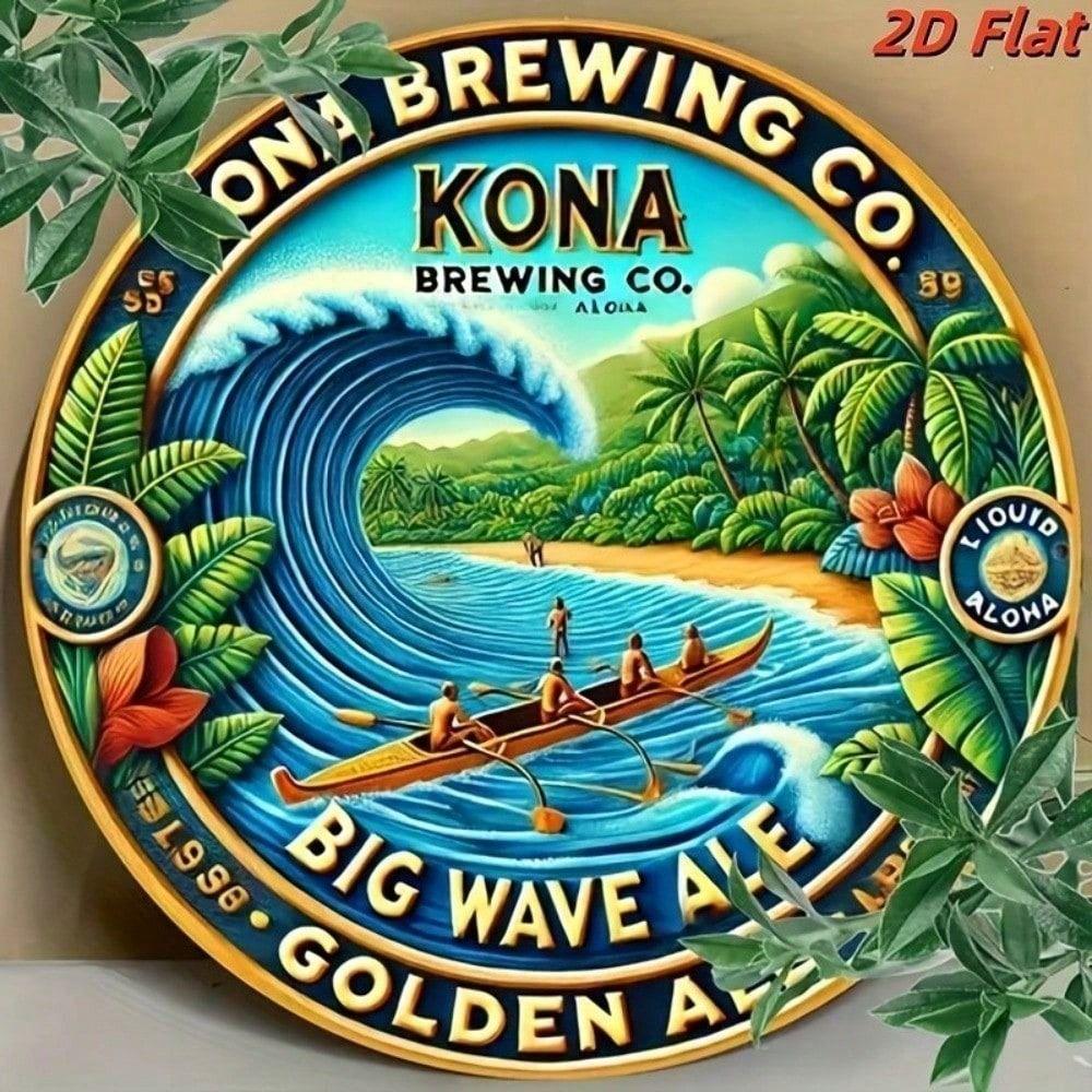 

Metal Wall Art Tropical Beach Retro Sign 8x8 Inch Vintage Tin Poster for Bar