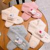 Charming Cartoon Rabbit Plush Gloves - Warm Velvet Lined Winter Mittens for Women and Students