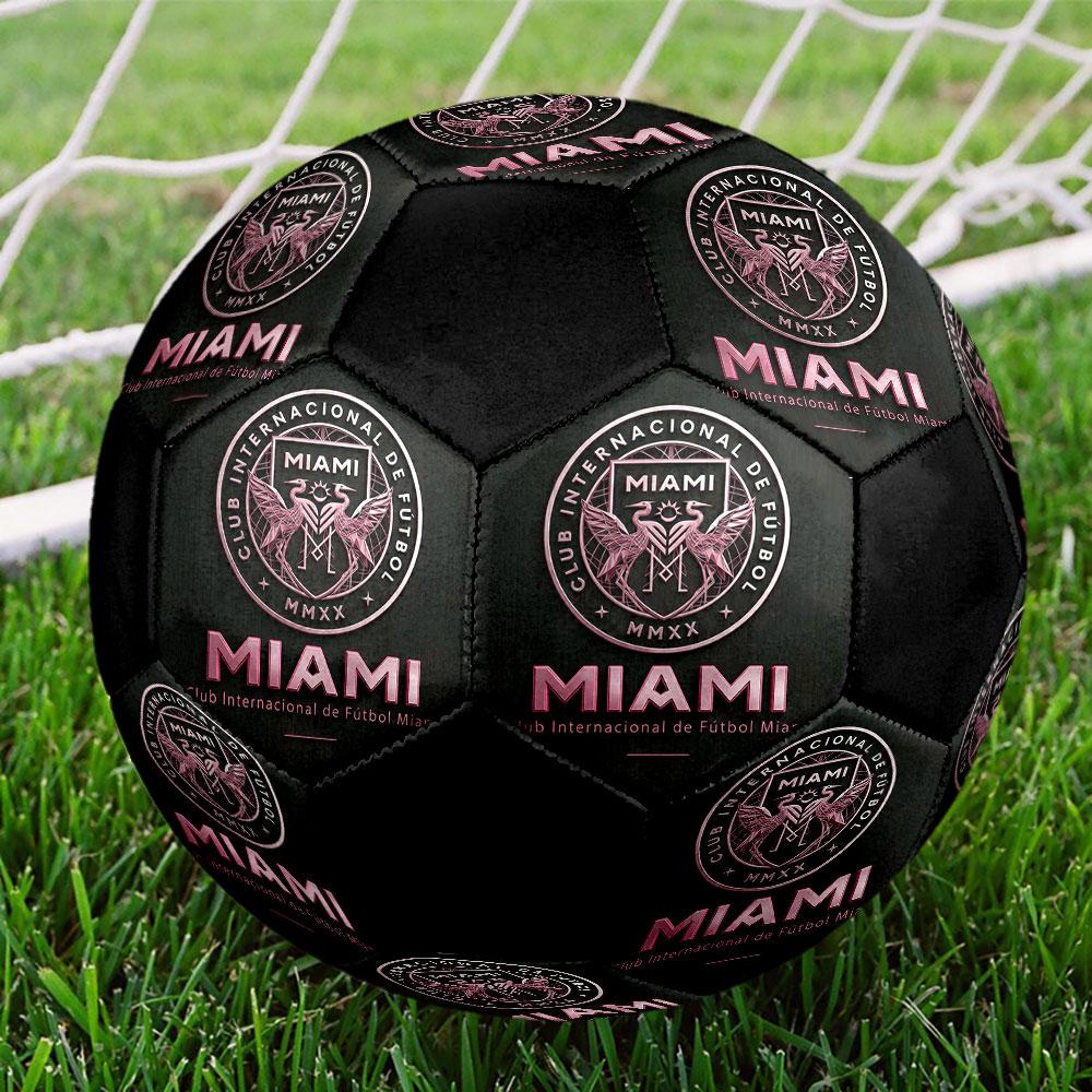 1pc Inter Miami CF Soccer Ball Size 5 Indoor Soccer Ball Fashion Colorful Backyard Game - Great For Sports Fans Gift HE26