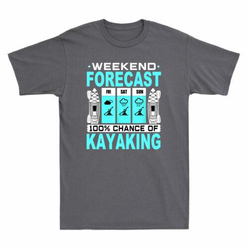 Kayak Lover Shirt Weekend Forecast Chance Of Kayaking Funny Men T-shirt XXXXL
