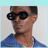 Retro Elliptical Frame Sunglasses For Men And Women Uv400 Polarized Fashion Outdoor Shield