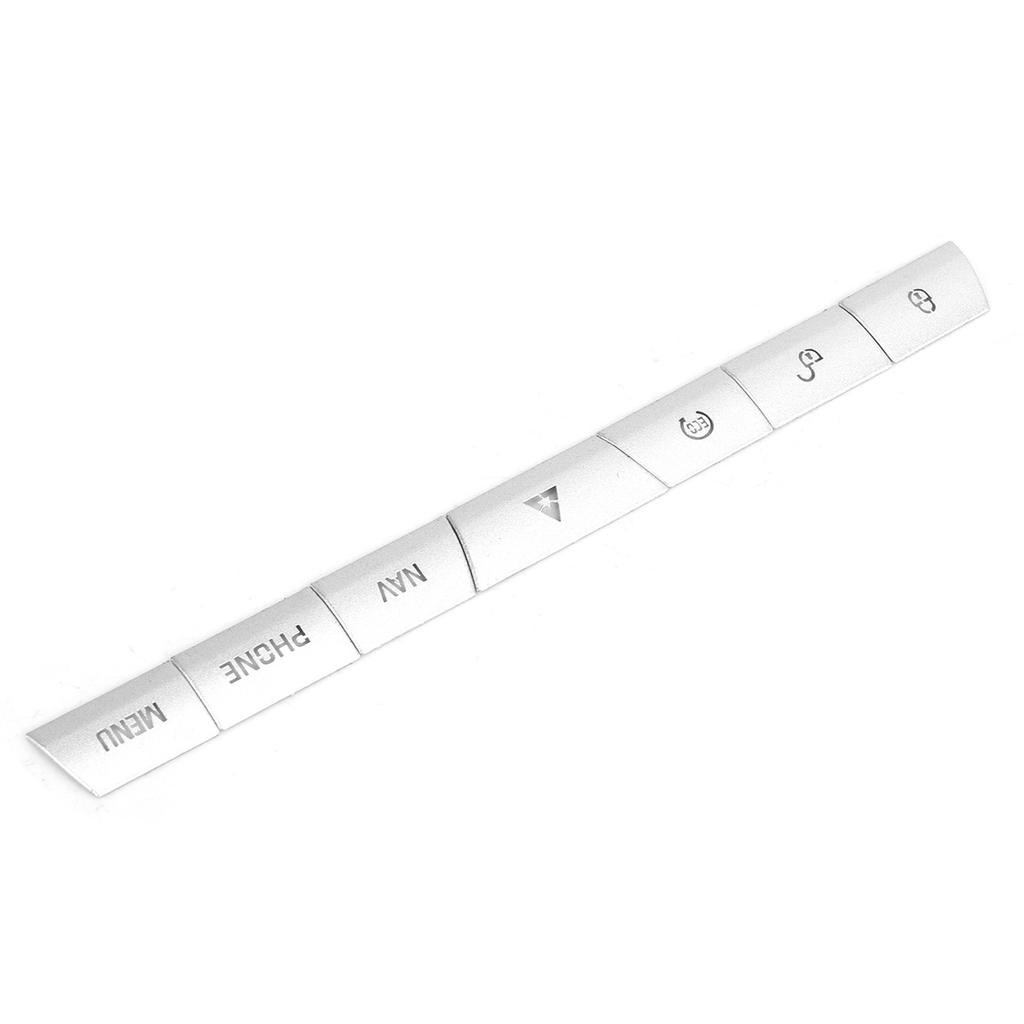 7Pcs Multimedia Panel Button Cover Sticker Silver Aluminium Alloy Fit for Jaguar XF 2012?2015