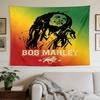 Bob Marley Reggae Music Legend  Polyester Wall Hanging Tapestry, Aesthetic Home Decor for Bedroom Dorm Photo Backdrop